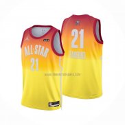 Camiseta All Star 2023 Philadelphia 76ers Joel Embiid NO 21 Naranja