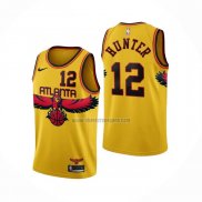 Camiseta Atlanta Hawks De'Andre Hunter NO 12 Ciudad 2021-22 Amarillo