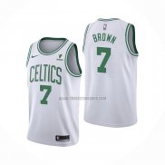 Camiseta Boston Celtics Jaylen Brown NO 7 Association 2021-22 Blanco