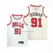 Camiseta Chicago Bulls Dennis Rodman NO 91 Association 2021 Blanco