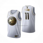 Camiseta Golden Edition Atlanta Hawks Trae Young NO 11 Blanco