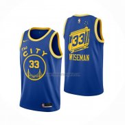 Camiseta Golden State Warriors James Wiseman NO 33 Hardwood Classics 2020 Azul