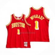 Camiseta Houston Rockets Tracy McGrady NO 1 Hardwood Classics Throwback Rojo