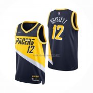 Camiseta Indiana Pacers Oshae Brissett NO 12 Ciudad 2021-22 Azul