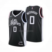 Camiseta Los Angeles Clippers Russell Westbrook NO 0 Ciudad Negro