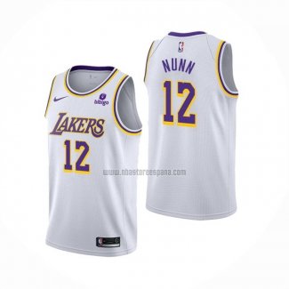 Camiseta Los Angeles Lakers Kendrick Nunn NO 12 Association 2021-22 Blanco