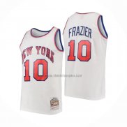 Camiseta New York Knicks Walt Frazier NO 10 Mitchell & Ness Blanco