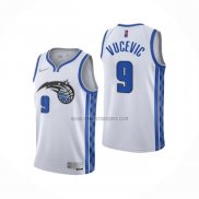 Camiseta Orlando Magic Nikola Vucevic NO 9 Earned 2020-21 Blanco