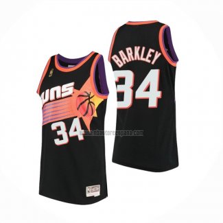 Camiseta Phoenix Suns Charles Barkley NO 34 Mitchell & Ness 1992-93 Negro