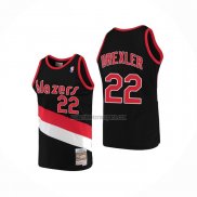 Camiseta Portland Trail Blazers Clyde Drexler NO 22 Hardwood Classics Throwback Negro