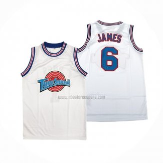 Camiseta Tune Squad Lebron James NO 6 Blanco