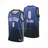 Camiseta All Star 2023 Portland Trail Blazers Damian Lillard NO 0 Azul