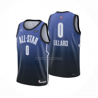 Camiseta All Star 2023 Portland Trail Blazers Damian Lillard NO 0 Azul