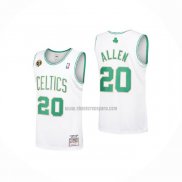 Camiseta Boston Celtics Ray Allen NO 20 Hardwood Classics Throwback 2007-08 Blanco