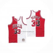 Camiseta Chicago Bulls Scottie Pippen NO 33 Mitchell & Ness Rojo Blanco