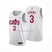 Camiseta Cleveland Cavaliers Caris Levert NO 3 Association 2022-23 Blanco