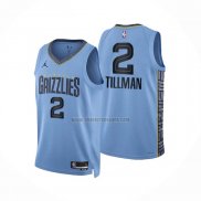 Camiseta Memphis Grizzlies Xavier Tillman NO 2 Statement 2022-23 Azul