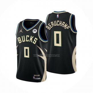 Camiseta Milwaukee Bucks Marjon Beauchamp NO 0 Statement 2022-23 Negro