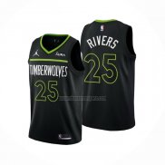 Camiseta Minnesota Timberwolves Austin Rivers NO 25 Statement 2022-23 Negro