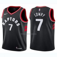 Camiseta Nino Toronto Raptors Kyle Lowry NO 7 Statement 2017-18 Negro