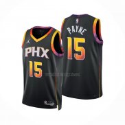 Camiseta Phoenix Suns Cameron Payne NO 15 Statement 2022-23 Negro