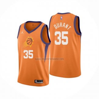 Camiseta Phoenix Suns Kevin Durant NO 35 Statement 2021 Naranja