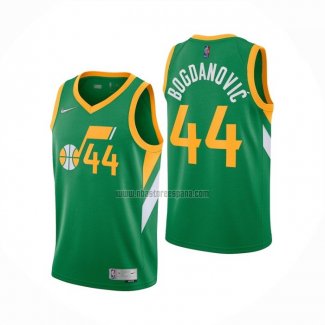 Camiseta Utah Jazz Bojan Bogdanovic NO 44 Earned 2020-21 Verde