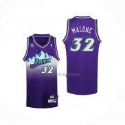 Camiseta Utah Jazz Karl Malone NO 32 Retro Violeta