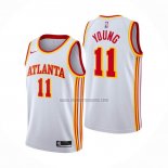 Camiseta Atlanta Hawks Trae Young NO 11 Association 2020-21 Blanco