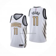 Camiseta Atlanta Hawks Trae Young NO 11 Ciudad 2018-19 Blanco