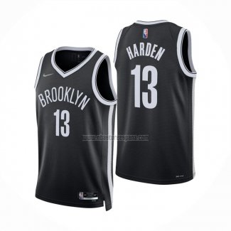 Camiseta Brooklyn Nets James Harden NO 13 Icon 2021-22 Negro