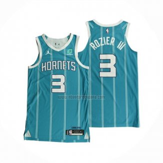 Camiseta Charlotte Hornets Terry Rozier III NO 3 Icon Autentico 2020-21 Verde