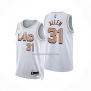 Camiseta Cleveland Cavaliers Jarrett Allen NO 31 Ciudad 2022-23 Blanco