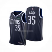 Camiseta Dallas Mavericks Christian Wood NO 35 Statement 2022-23 Azul