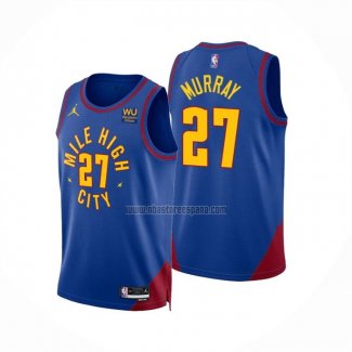 Camiseta Denver Nuggets Jamal Murray NO 27 Statement 2022-23 Azul