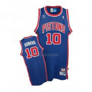 Camiseta Detroit Pistons Dennis Rodman NO 10 Retro Azul