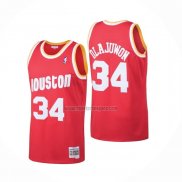 Camiseta Houston Rockets Hakeem Olajuwon NO 34 Mitchell & Ness 1993-94 Rojo