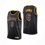 Camiseta Los Angeles Lakers LeBron James NO 6 Earned 2021-22 Negro