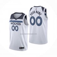 Camiseta Minnesota Timberwolves Personalizada Association 2020-21 Blanco