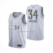 Camiseta Oklahoma City Thunder Kenrich Williams NO 34 Ciudad 2021-22 Blanco