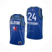 Camiseta All Star 2020 Milwaukee Bucks Giannis Antetokounmpo NO 24 Azul