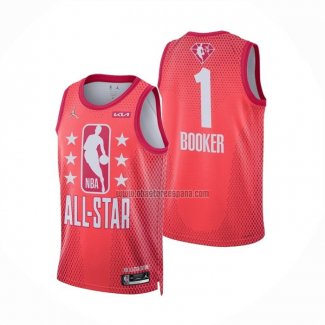 Camiseta All Star 2022 Phoenix Suns Devin Booker NO 1 Granate