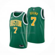 Camiseta Boston Celtics Jaylen Brown NO 7 Earned 2018-19 Verde