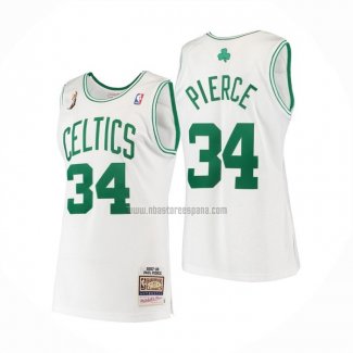 Camiseta Boston Celtics Paul Pierce NO 34 Mitchell & Ness 2007-08 Blanco