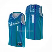 Camiseta Charlotte Hornets LaMelo Ball NO 1 Ciudad 2022-23 Azul