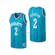 Camiseta Charlotte Hornets Larry Johnson NO 2 Hardwood Classics 1992-93 Verde