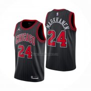 Camiseta Chicago Bulls Lauri Markkanen NO 24 Statement 2020-21 Negro