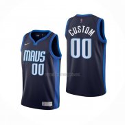 Camiseta Dallas Mavericks Personalizada Earned 2020-21 Azul