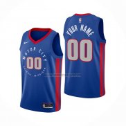 Camiseta Detroit Pistons Personalizada Ciudad 2020-21 Azul