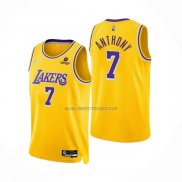 Camiseta Los Angeles Lakers Carmelo Anthony NO 7 75th Anniversary 2021-22 Amarillo